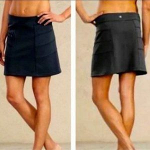 Athleta Black Blizzard Fleece Lined Pull On Skirt w/ Pocket Size XL